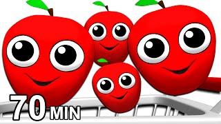 quotApples Are Yummyquot amp More  Learn Colors Fruits amp Vegetable Names 3D Toddler Songs Busy Beavers [upl. by Naujid420]