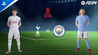 FC 24  Tottenham vs Man City  FA Cup Match  PS5 Gameplay [upl. by Elesig]