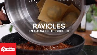 COMO PREPARAR RAVIOLES CON SALSA ROJA DE OSSOBUCO  ACOMERPE  PASTA FRESCA [upl. by Gianni]