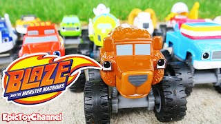 BLAZE AND THE MONSTER MACHINES Race  Grizzly Bear Truck a Blaze Parody Video by Epic Toy Channel [upl. by Boccaj]