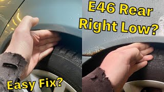 BMW E46 Rear Suspension Lower on Right Side How to Fix BMW Uneven Rear Ride Height [upl. by Corron]