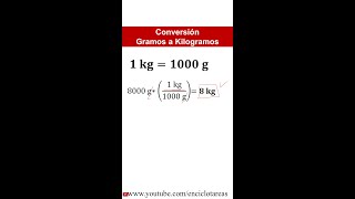 Convertir de gramos a kilogramos g a kg parte 3 [upl. by Willet996]