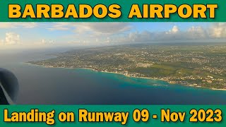 Landing at Barbados Airport  November 2023 [upl. by Leckie]