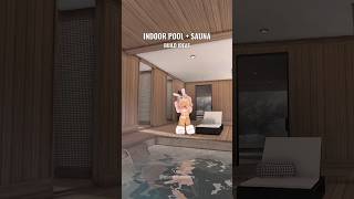 Bloxburg modern rustic house indoor pool and spa build ideas hack and decor ❄️ bloxburg [upl. by Pierce756]