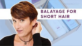 How to do Balayage Highlights at Home on Short Hair  StepbyStep Tutorial [upl. by Rubin]