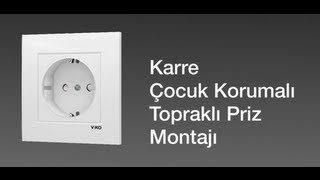 VİKO KARRE Çocuk Korumalı Priz Montajı [upl. by Eads]