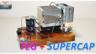 THERMOELECTRIC SUPERCAPACITOR POWER GENERATOR  TEG  PELTIER [upl. by Kcirdef511]