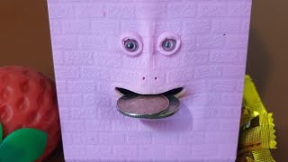 Welcome to my live The creepy face bank toys eating coins trending facebank toys viral [upl. by Lyrahs]