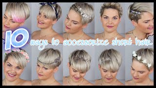 10 einfache Frisuren für kurze Haare  Hochzeit Wiesn Alltag Festival EASY SHORT HAIRSTYLES [upl. by Lynde]