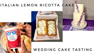 Italian Ricotta cake recipe wedding cake tasting catching up on YouTube recipes youtube cake [upl. by Eisyak]