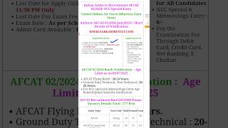 AFCAT 2 2024 exam date  AFCAT Notification 2024  AFCAT 1 2024 exam date  AFCAT 2 2024 Syllabus [upl. by Annaiel]