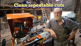 Video 3 Woodmizer BMS 250 sharpening a bandsaw blade [upl. by Annam262]