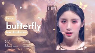 QUEENDOM2 이달의 소녀 LOONA  Butterfly  Line Distribution [upl. by Rosamund107]