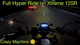 Hero Xtreme 125r Full Hyper Ride at Mid Night xtreme125r heroxtreme [upl. by Renae]