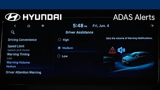 Advanced Driver Assistance Systems Alerts  Hyundai [upl. by Remas]