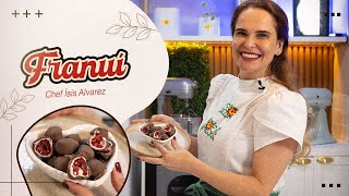 FRANUÍ  BOMBOM DE FRAMBOESA COM CHOCOLATES  Chef Ísis Alvarez [upl. by Aneroc]