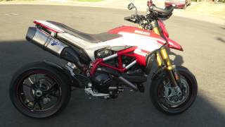 2016 TERMIGNONI DUCATI HYPERMOTARD 939 SP FULL RACE EXHAUST without db killer [upl. by Natan]