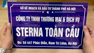 Cách dán decal trên mica  Biển tên công ty HTV03 [upl. by Aymik]