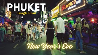 Bangla Road New Years Eve Walk 4K🇹🇭 Phuket THAILAND newyear [upl. by Tillio]