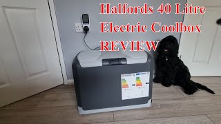 🚐 Embrace the Vanlife Adventure Halfords 40 Litre Mains and 12V amp 24V Electric Coolbox Review ❄️ [upl. by Ecal217]