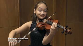 Bacewicz – Polish Caprice 3rd Prize  Joanna Habich – violin [upl. by Vasilek]