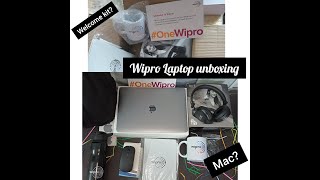 Wipro Laptop kit Unboxing  Welcome Kit  2022 2023 batch  Mac 🤯 to freshers  Wipro onboarding [upl. by Vez]