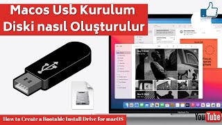 Macos Usb kurulum diski nasıl oluşturulur How to create a bootable installer for macOS [upl. by Ydarb769]