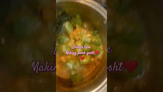 Making palak gosht for dinner arijitsingh bollywood food khanakhazana [upl. by Iuqcaj]