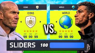 ICON vs WORLD with ALL Sliders at 100 🤣 [upl. by Spiro591]