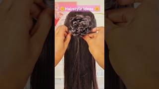 Cute flower hairstyle for girls hairstyles flowers viralvideo hair short style simple braids [upl. by Olegnad585]