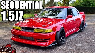 IT SOUNDS CRAZY FIRST STREET DRIVE OF MY 15JZ SEQUENTIAL TOYOTA JZX [upl. by Ahsirpac]