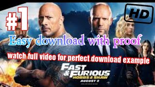 How to download fast and furious 9 full movie dubbed in hindi [upl. by Kcire27]