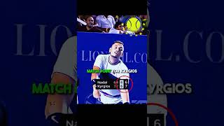 Kyrgios unbelievable comeback against Nadal tennismoment kyrgios nadal kyrgiosmoment shorts [upl. by Nordin29]