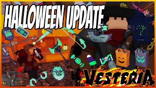 Vesteria  FULL Halloween UPDATE SHOWCASE GiftsMasksNew BossPetsampMORE [upl. by Yulma]