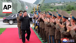 North Korean leader Kim Jong Un at air force rally [upl. by Garcia8]