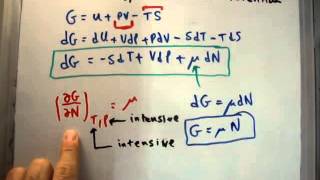 Thermodynamics 42  Chemical Potential and Gibbs Free Energy [upl. by Colier]