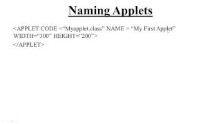 Naming Applets in Java Applet Hindi [upl. by Whitehouse]