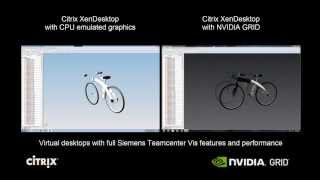 XenDesktop Siemens Teamcenter Visualization CPU Only vs NVIDIA GRID K2 [upl. by Macey]