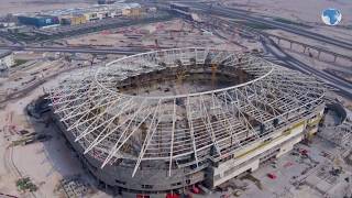 Qatar reveal construction progress of the World Cup 2022 Stadiums [upl. by Ielarol]