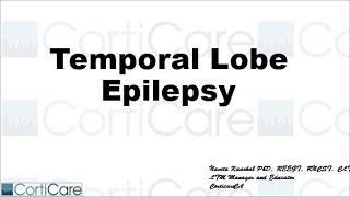 Webinar Temporal Lobe Epilepsy by Navita Kaushal PhD [upl. by Alios]