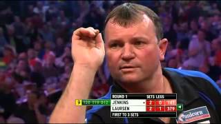 9 darter Terry Jenkins v Per Laursen  PDC World Darts Championships 2014 [upl. by Partan]