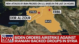 US airstrike in Syria Biden orders attack on Iranianbacked groups  LiveNOW from FOX [upl. by Hcahsem]