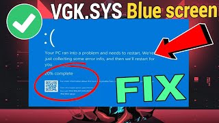 How to Fix Valorant VGKSYS Blue screen error [upl. by Valina]