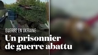 Ukraine  une vidéo montre des soldats abattre un prisonnier russe [upl. by Melodie463]