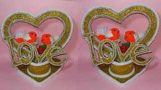 how to make showpiece crafts with cardboard gift itam showpiceedustu pakhe [upl. by Marve]