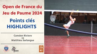 REAL TENNIS  HIGHLIGHTS  Camden Riviere vs Matthieu Sarlangue  Open de France 2024 14 Finale [upl. by Cotter772]