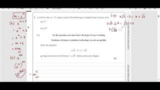 May 2024WMA11 01P1Q2Algebraic expressions puremath pearsonedexcel [upl. by Cleres479]