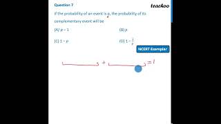 MCQ NCERT Exemplar  If the probability of an event is p then  Teachoo [upl. by Nilats]