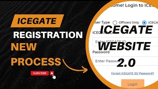 New Process For Icegate Registration  website 20  How To Register AD code at icegate new website [upl. by Adranoel]