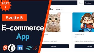 🔥 Svelte 5 ECommerce App Part 1  📦 SvelteKit TypeScript Prisma Lucia SuperForms [upl. by Elbertina]